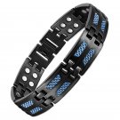 Summoner -Mens Carbon Fiber Titanium Energy Magnetic Therapy Golf Bracelets