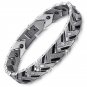 Swordsman-Silver Gold Plated Stainless Steel Healing Magnetic Bracelet for Pain