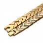 Swordsman-Silver Gold Plated Stainless Steel Healing Magnetic Bracelet for Pain