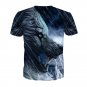 Men's 3D Wolf Print Short Sleeve T-shirt