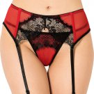 Plus Size Sexy Transparent Lace Garter Panty