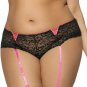 Plus Size Crotchless Lace Garter Short