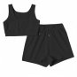Solid Tank Top With Shorts Lounge Set