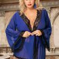 Plus Size Haley Mesh & Lace Robe Set