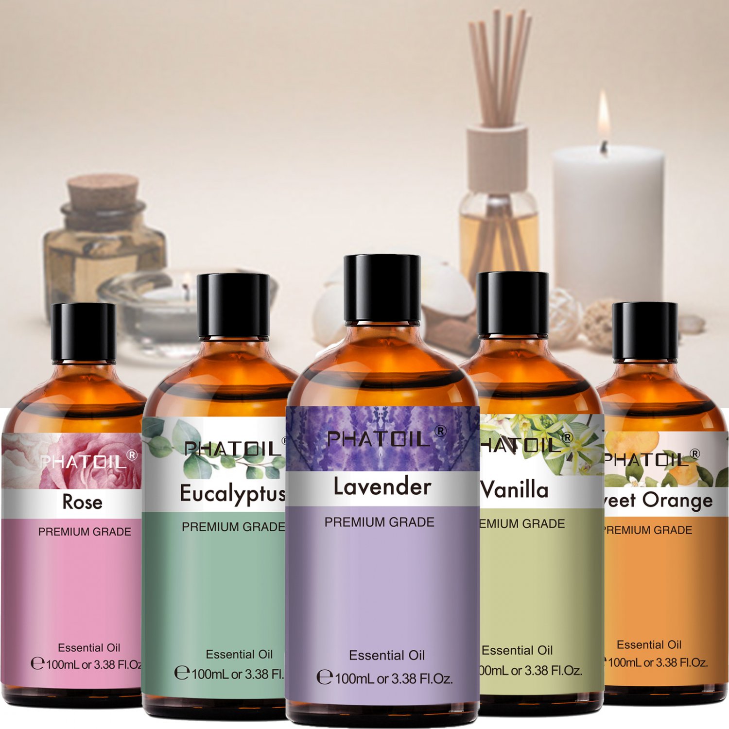 100ml Pure Natural Essential Oils For Diffuser Candle Making