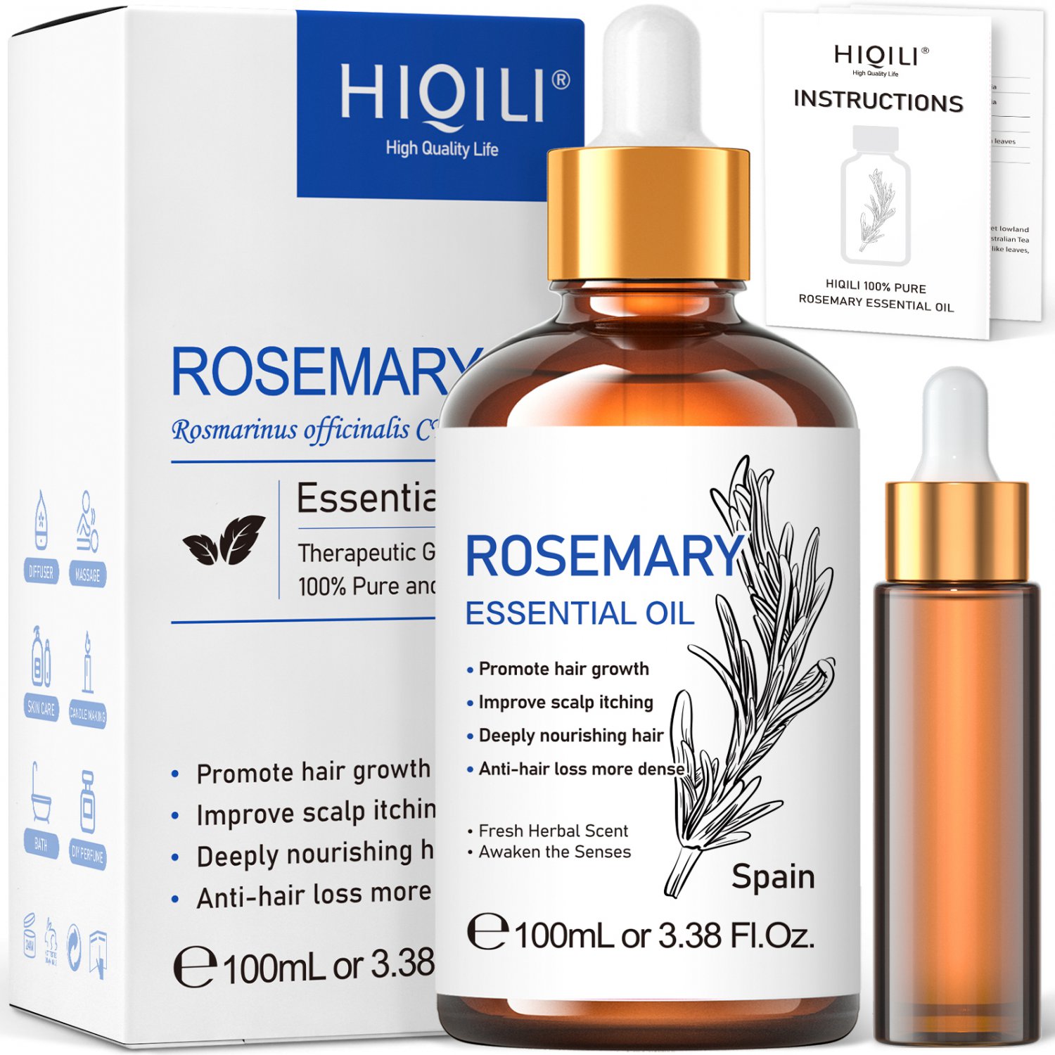 Rosemary Jasmine Lavender Mint Essential Oils