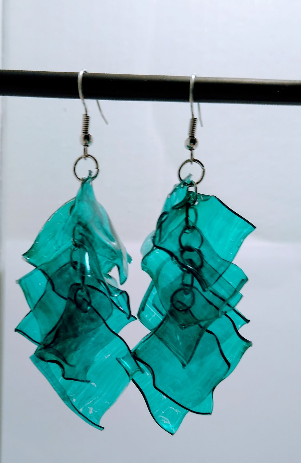 Teal Cascade Earrings