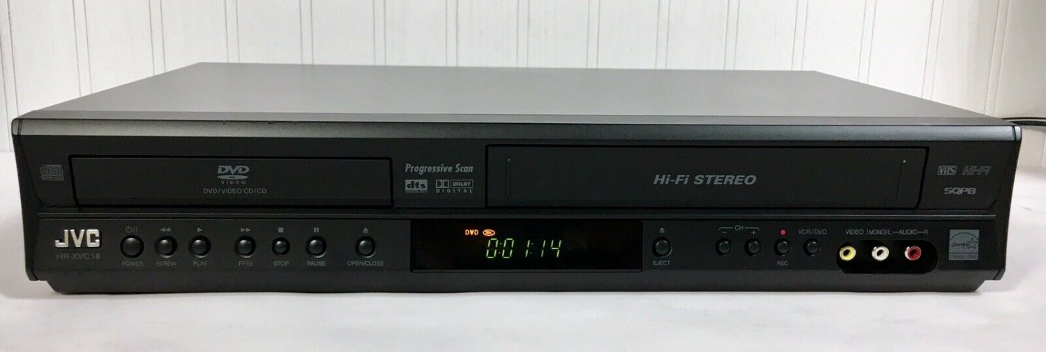 JVC HR-XVC18 VCR/DVD Combo Player VHS Recorder-Serviced-Excellent Condition!