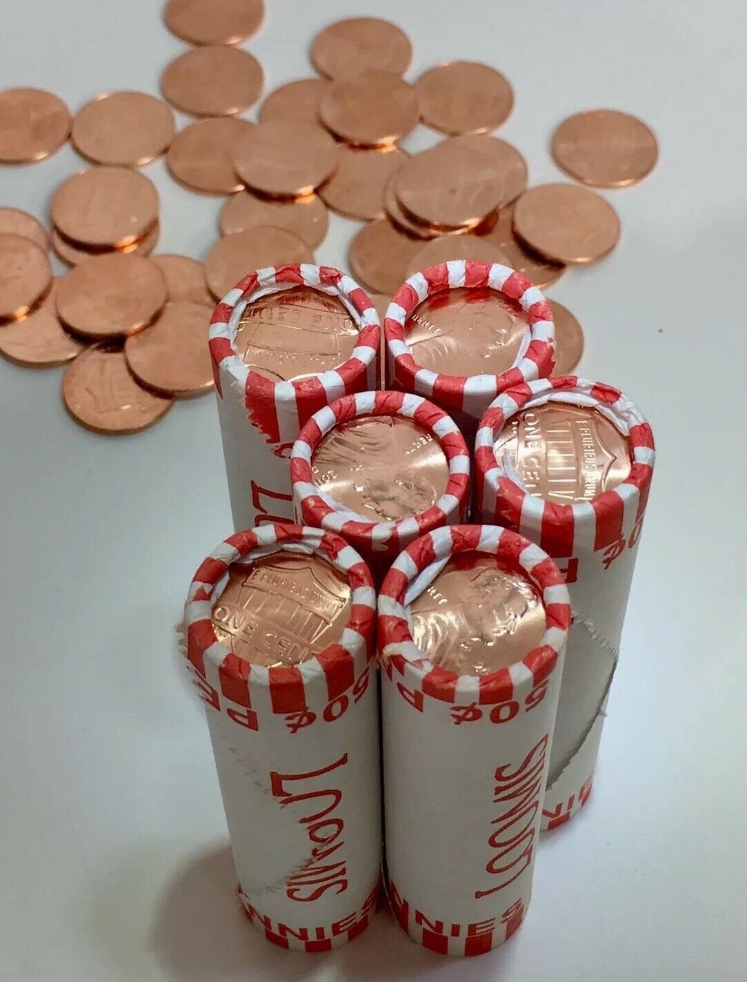 2019 D Denver Mint Uncirculated Lincoln Cent Penny Roll - x1 Bank Roll Of $.50