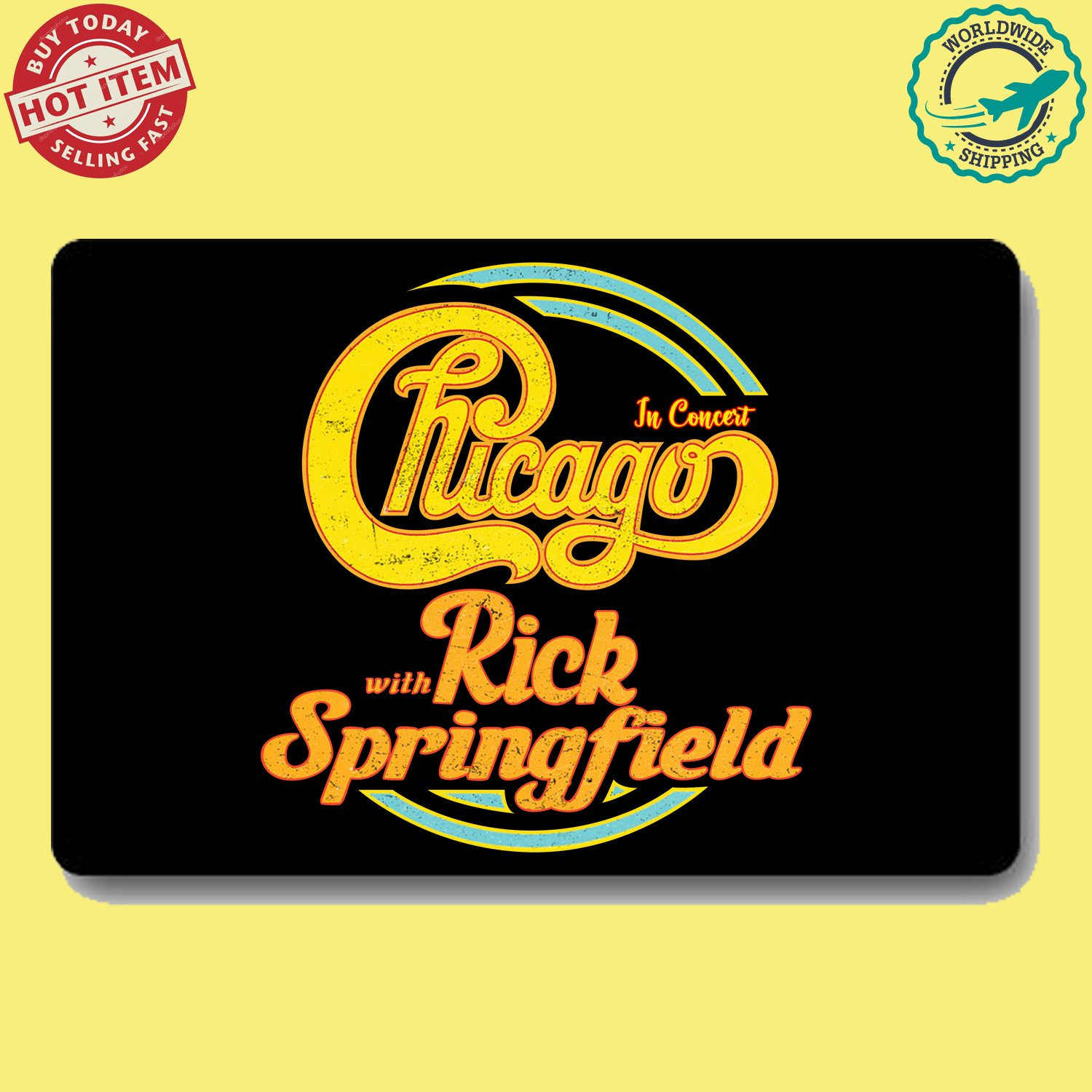 CHICAGO THE BAND, RICK SPRINGFIELD TOUR Concert Album Doormat