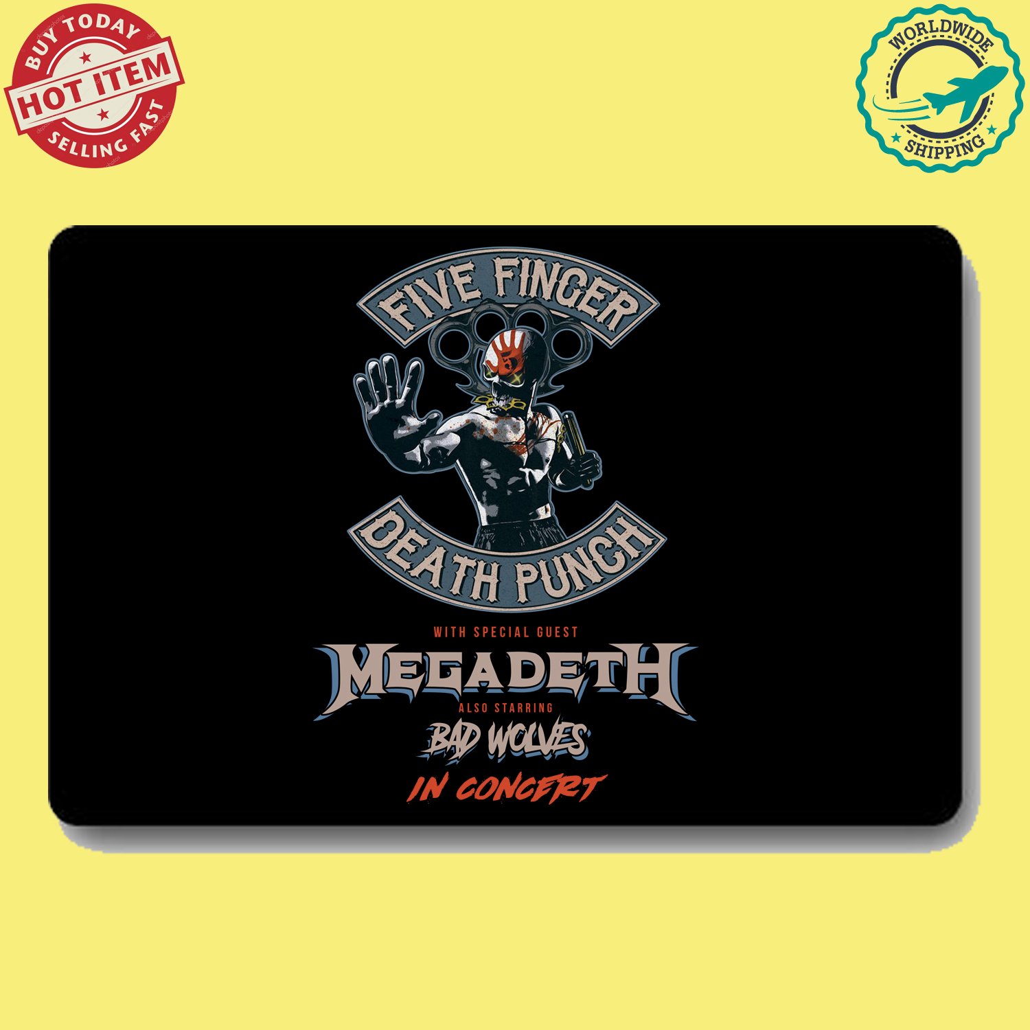 FIVE FINGER DEATH PUNCH, MEGADETH, BAD WOLVES TOUR Concert Album Doormat