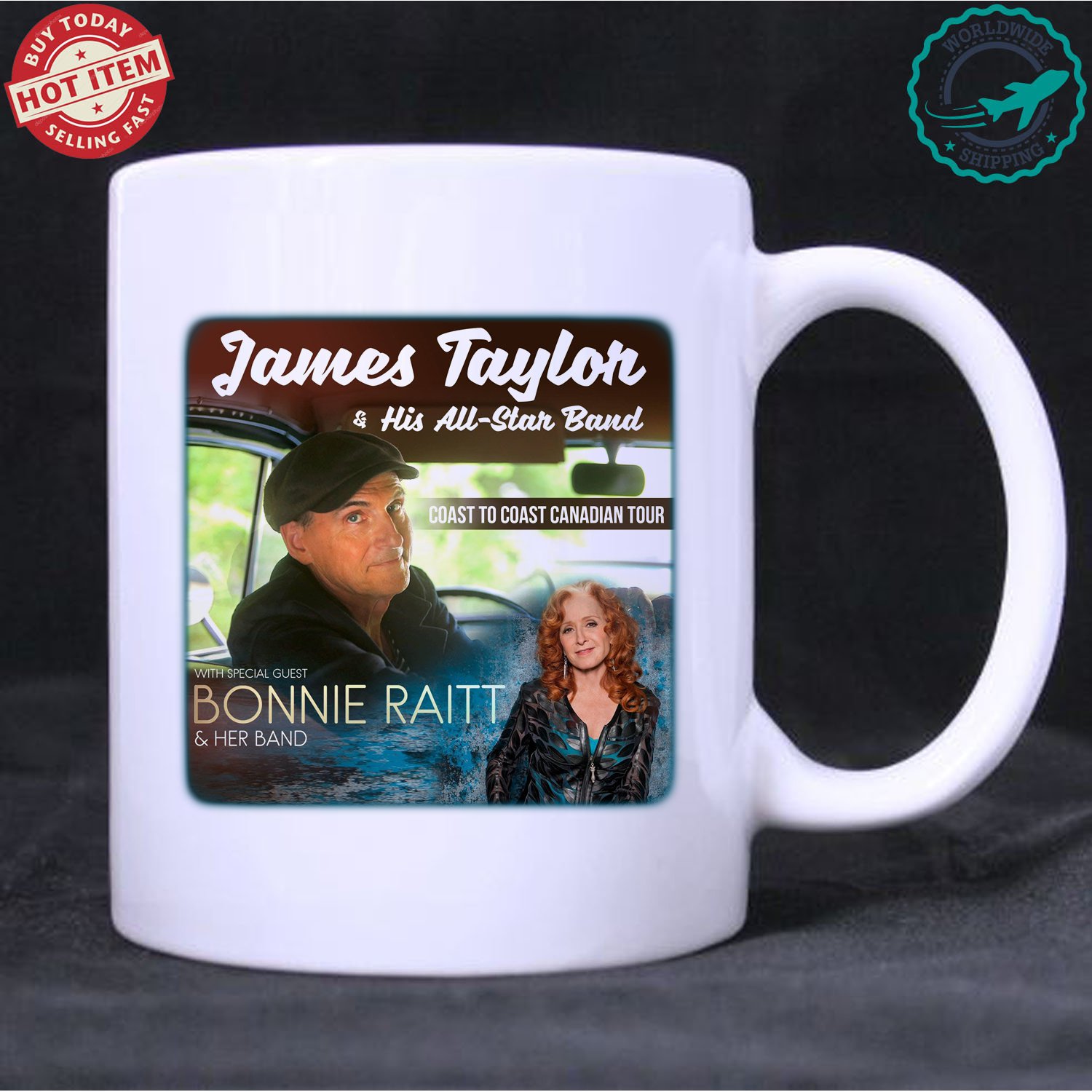 JAMES TAYLOR, BONNE RAITT COAST TO COAST CANADIAN TOUR Concert Album Backpack Bags