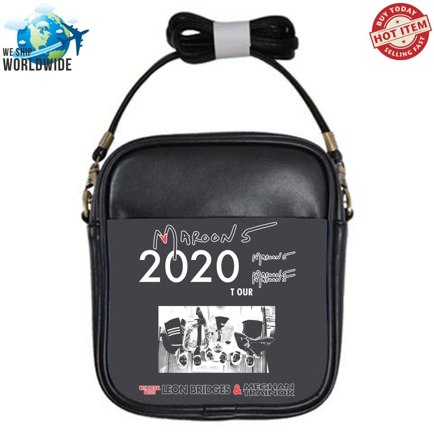 MAROON 5, LEON BRIDGES, MEGHAN TRAINOR TOUR Concert Album sling bags