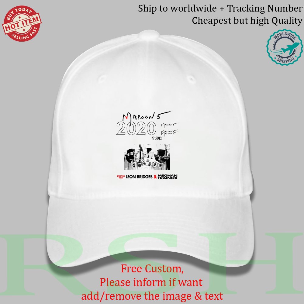 MAROON 5, LEON BRIDGES, MEGHAN TRAINOR TOUR Concert Album Hats Caps
