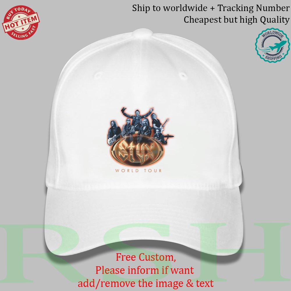 STYX - WORLD TOUR Concert Album Hats Caps