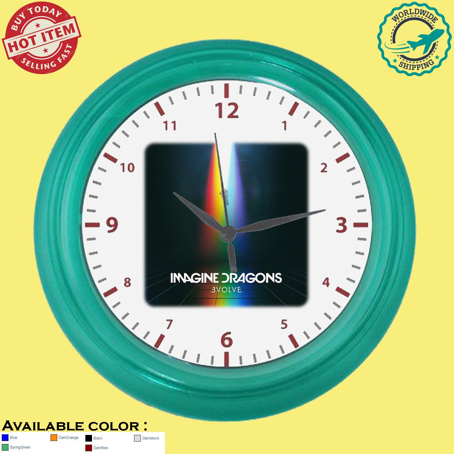 2 IMAGINE DRAGONS - ORIGINS Concert Album Wall Clocks