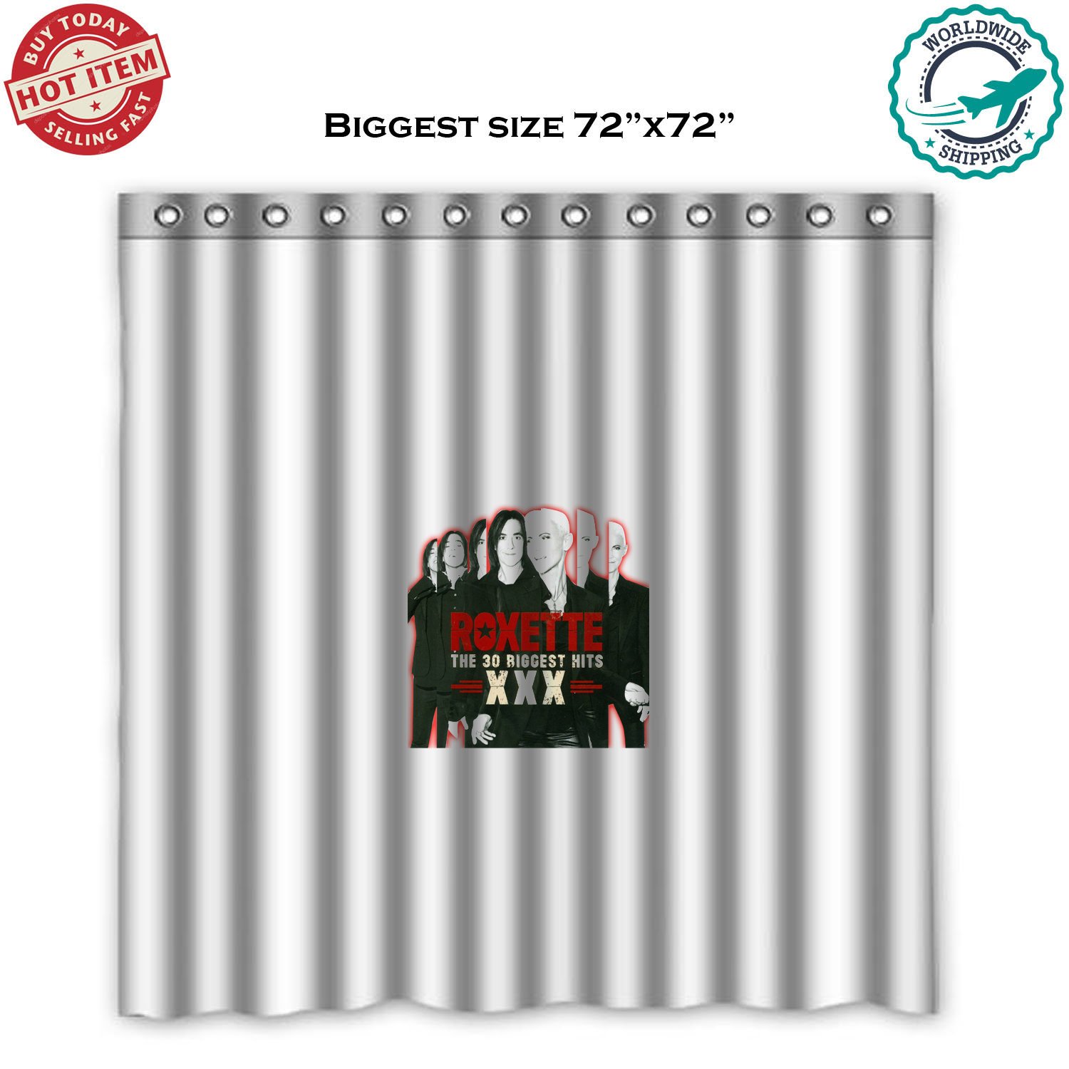 1 MARIE FREDRIKSSON - ROXETTE Concert Album Shower Curtain