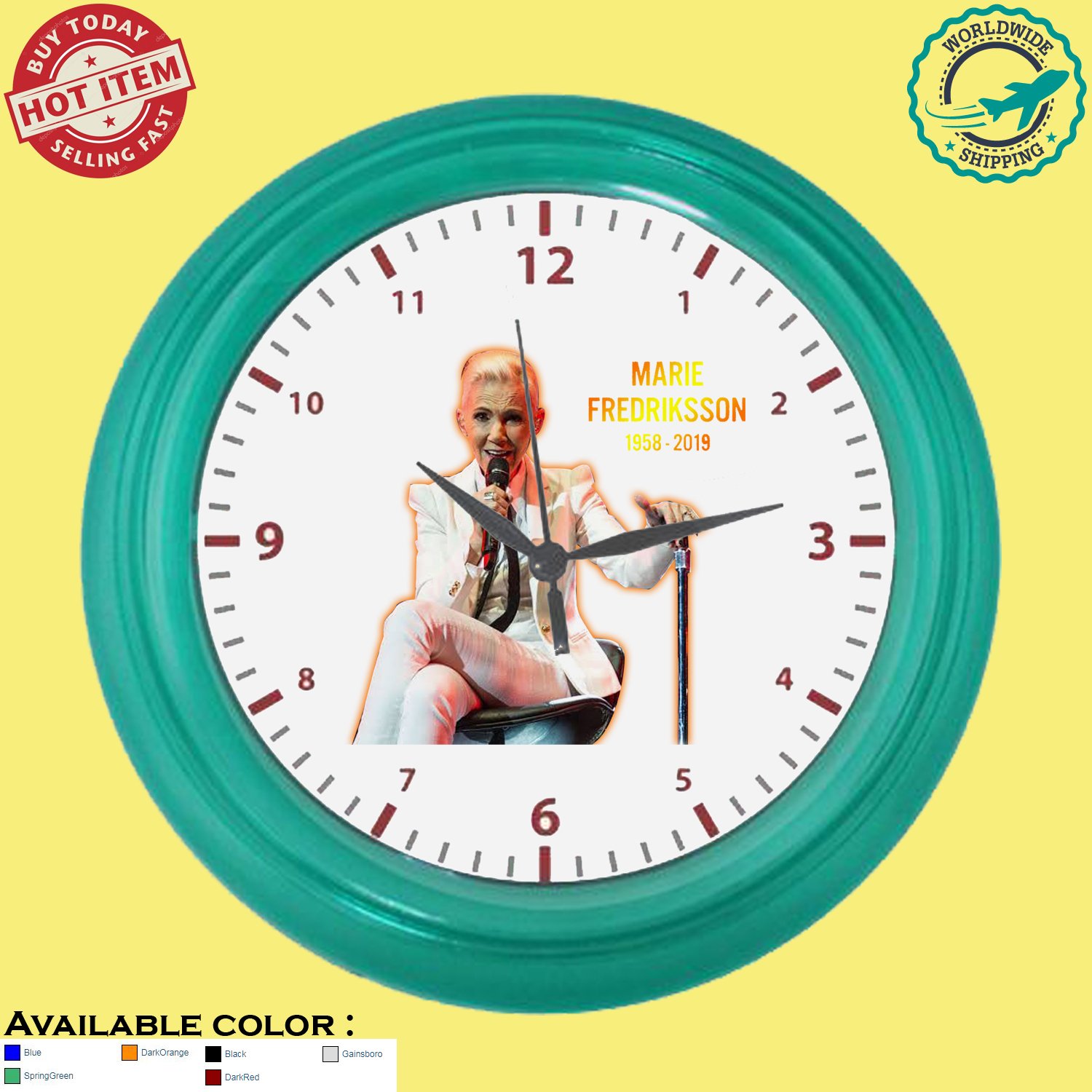 4 MARIE FREDRIKSSON - ROXETTE Concert Album Wall Clocks