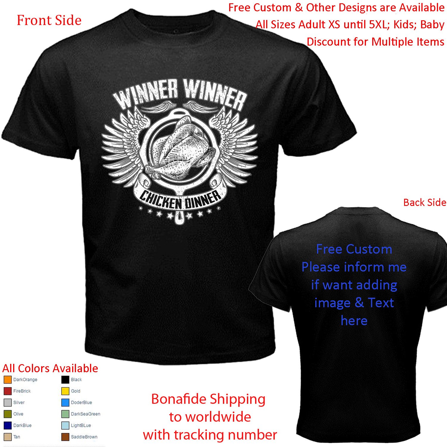 2 PUBG Trend Game T-shirt S-5XL Kids Toddler