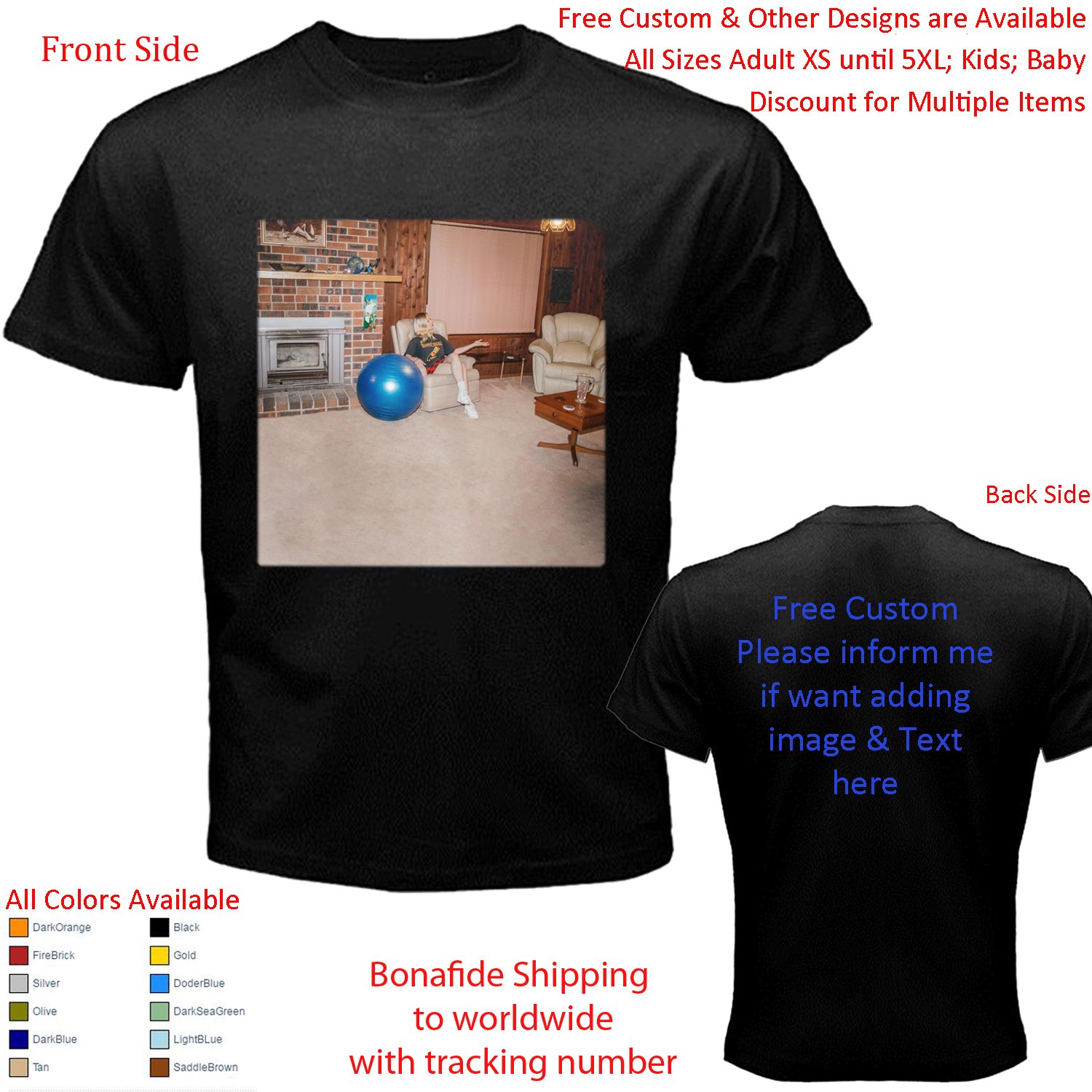 JULIA JACKLIN Tour Concert Album T-shirt S-5XL Kids Toddler