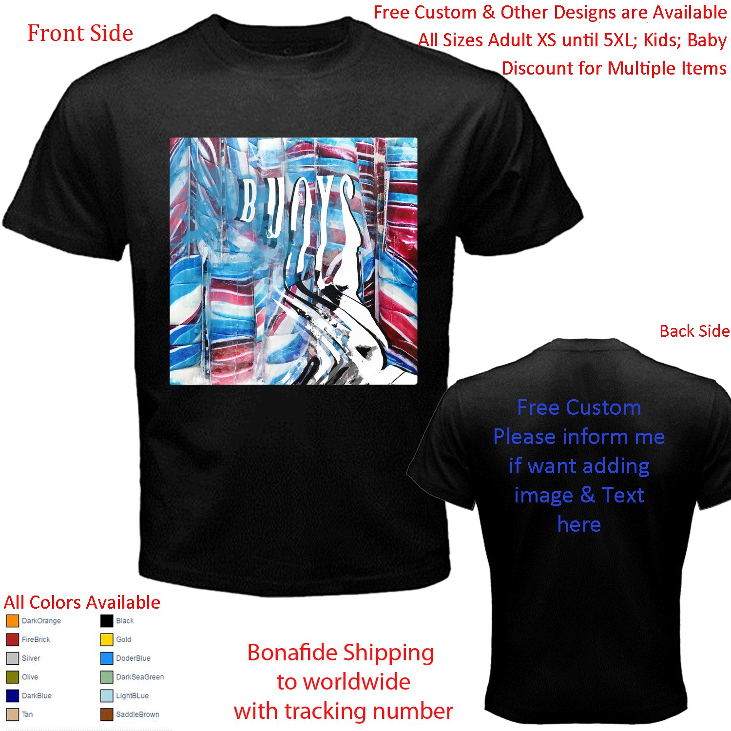 PANDA BEAR Tour Concert Album T-shirt S-5XL Kids Toddler