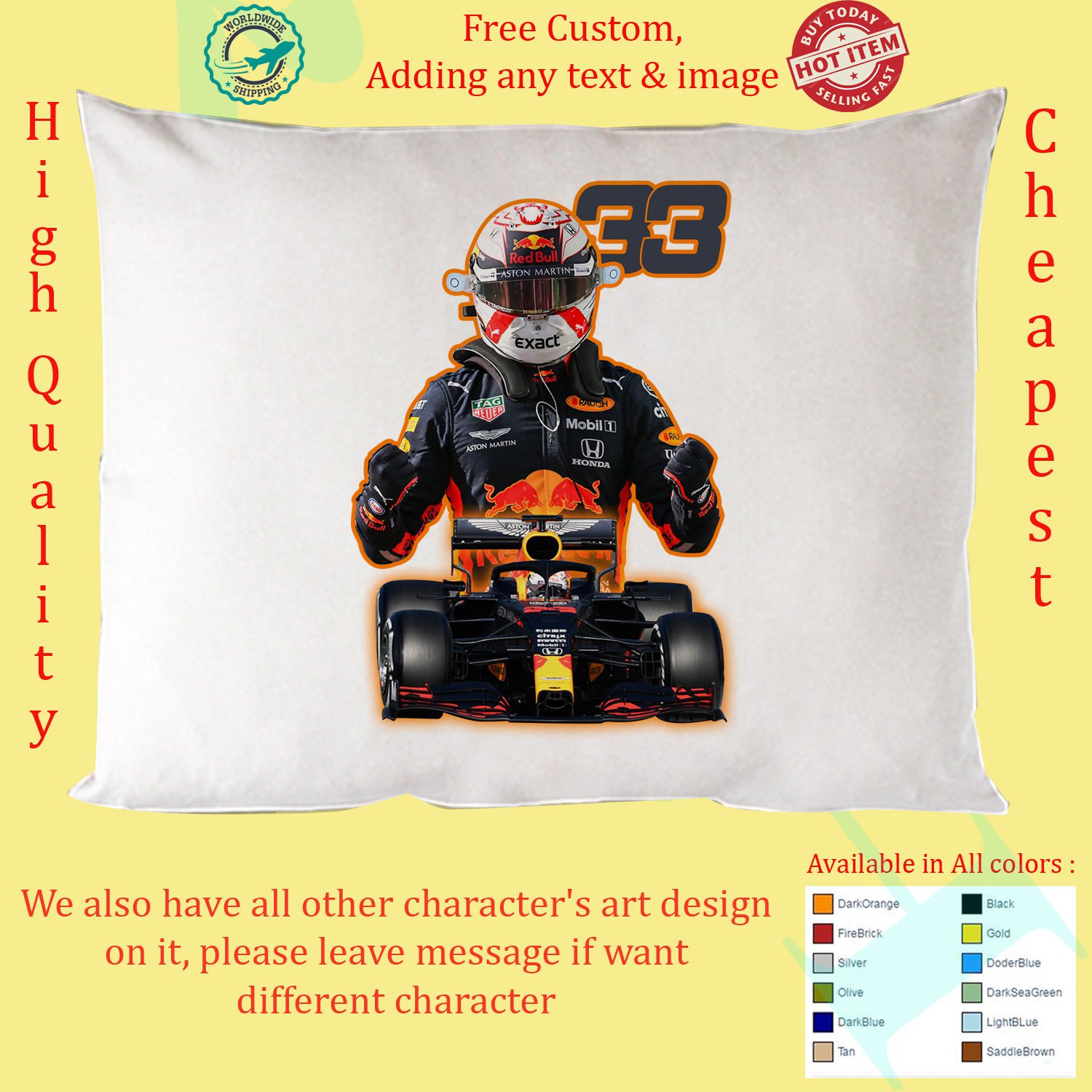 MAX VERSTAPPEN Pillow Cases