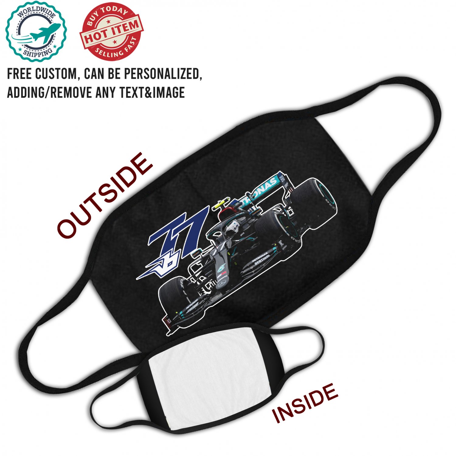 VALTTERI BOTTAS Face Mask