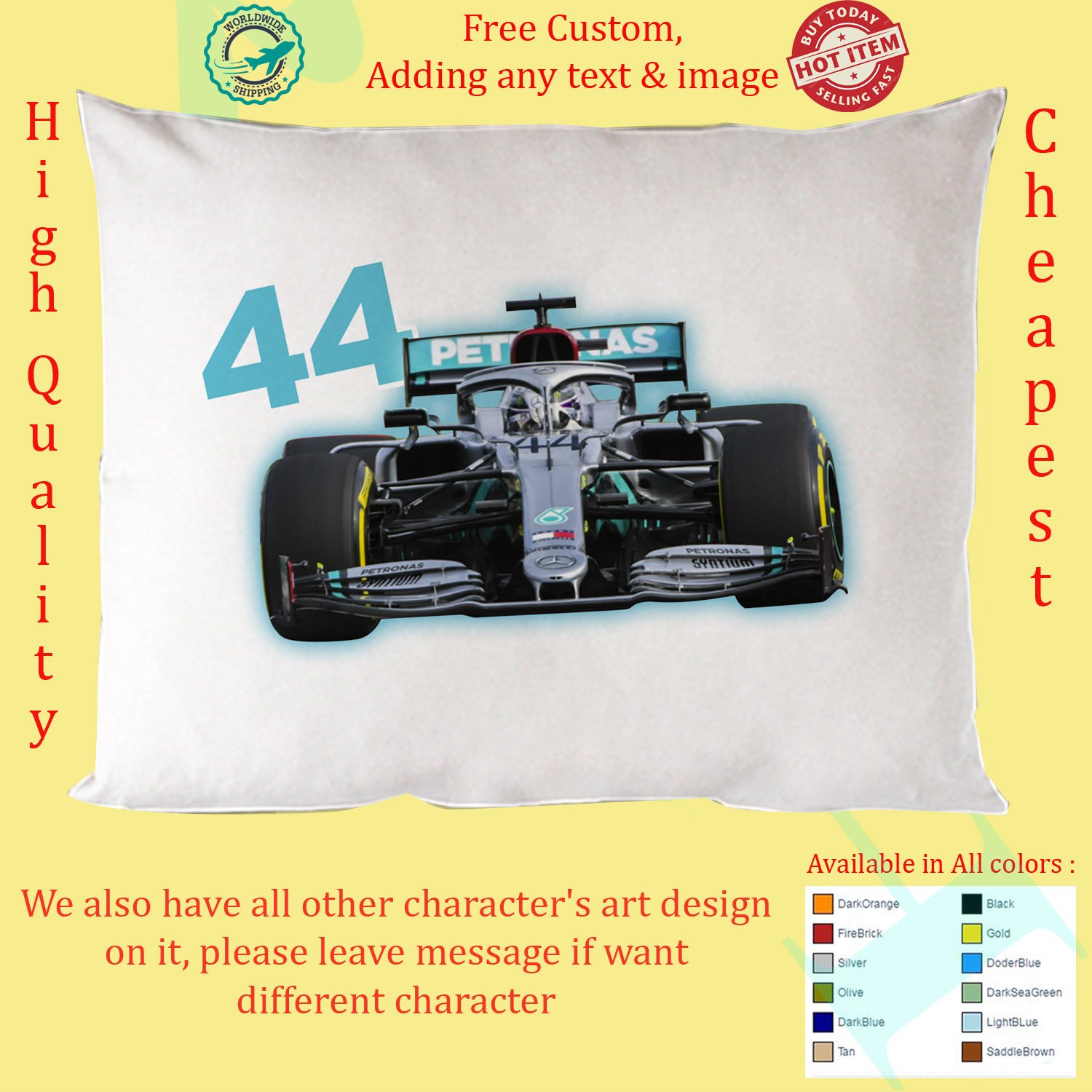 LEWIS HAMILTON Pillow Cases