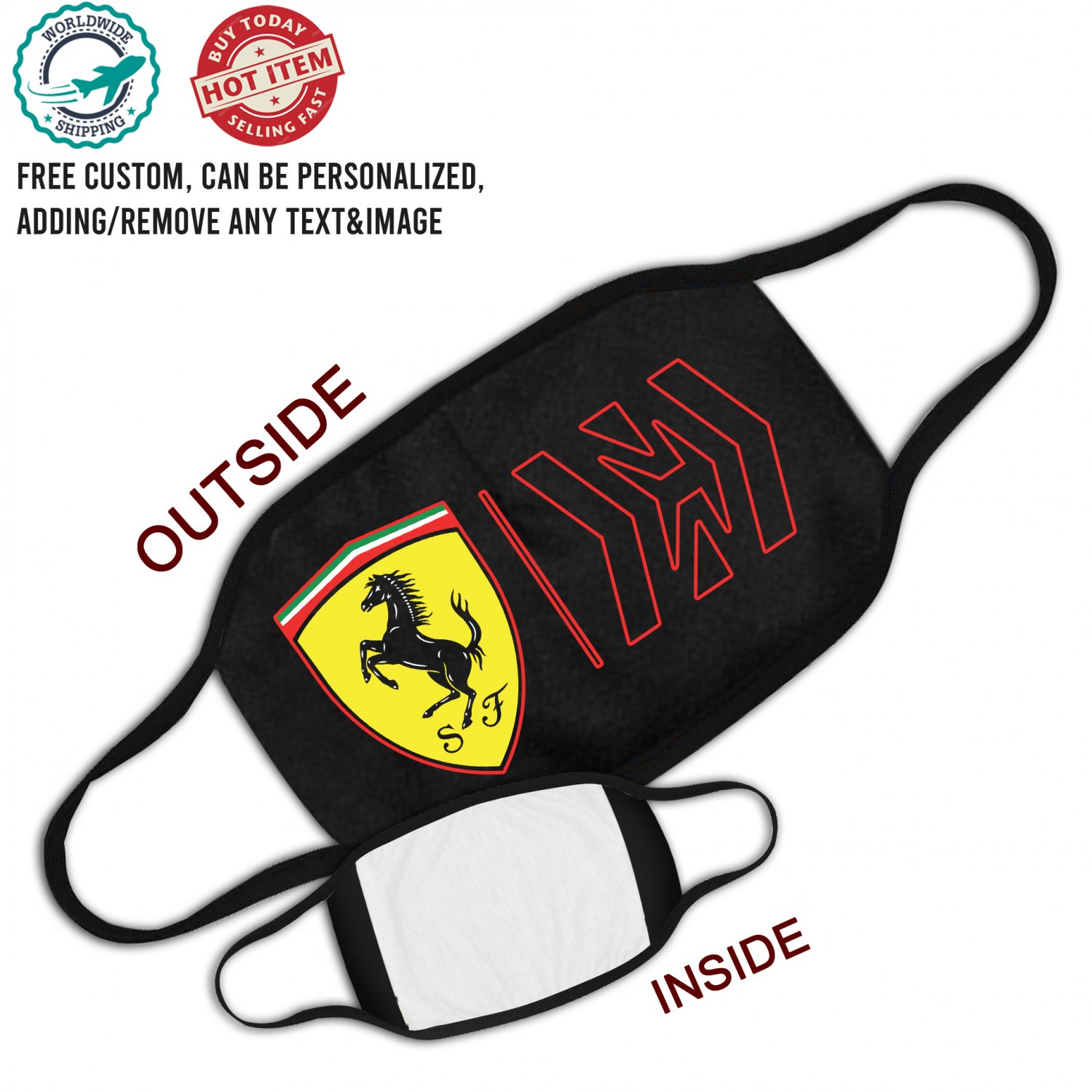 1 SCUDERIA FERRARI MISSION WINNOW  Face Mask