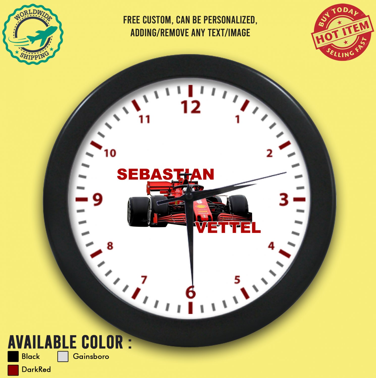 SEBASTIAN VETTEL Wall Clock