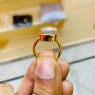 925 sterling silver rhodium plated ring with Natural Rose Quartz