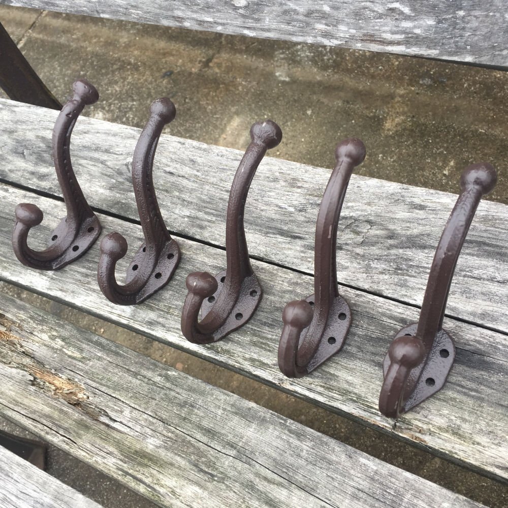 Lot 15 Vintage Style Cast Iron Wall Coat Hooks Hat Hook Hall Tree 4 1/2