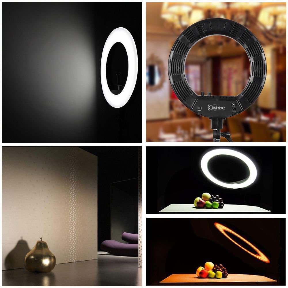 8""LED Dimmable 5500K Ring Light for Photography Makeup Phone Camera Selfie