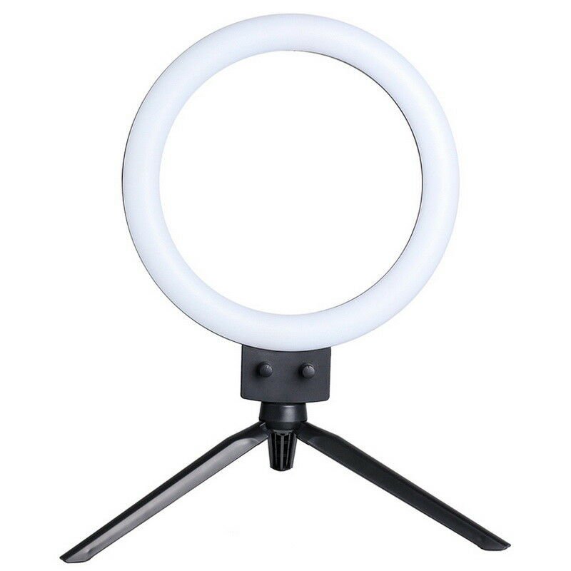 7"" LED Ring Light w/ Stand Kit 5500K Dimmable Lighting Makeup for Camera Phone