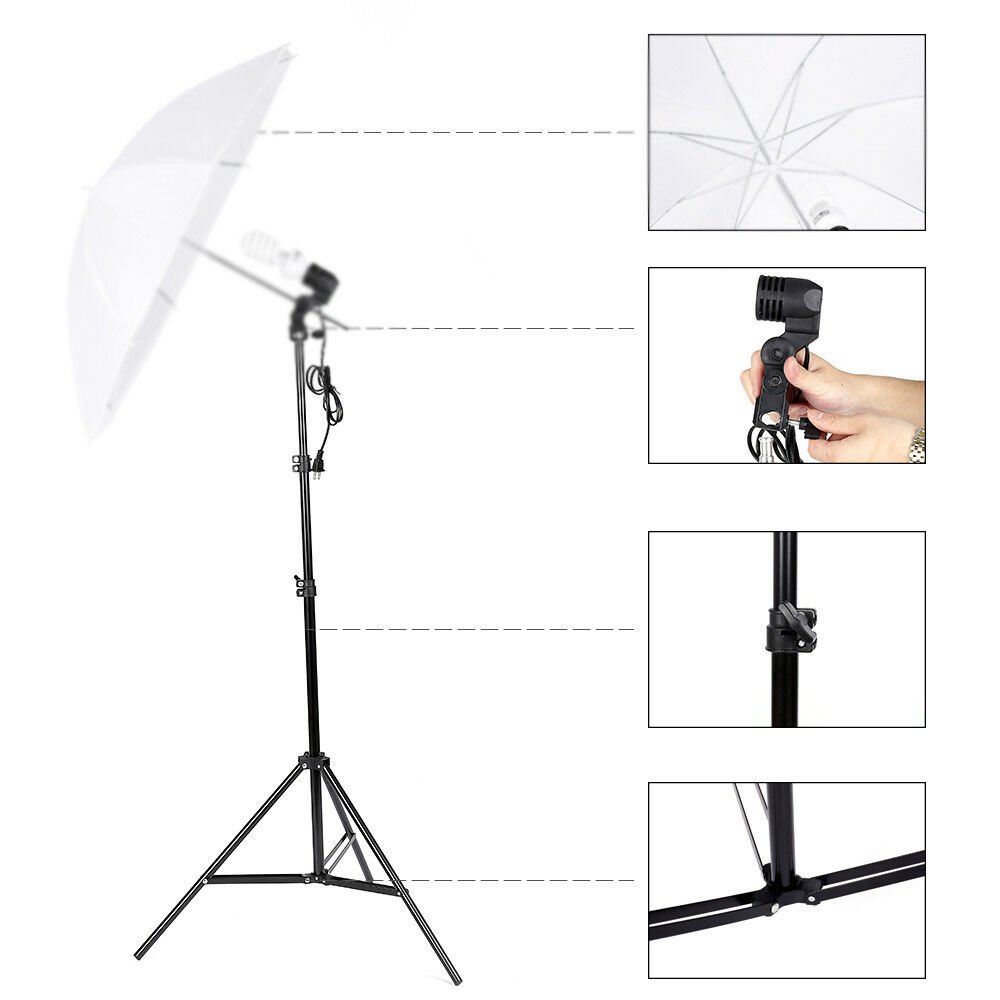 Lot 2 Studio Photography Light Speedlight Stand 6.6FT Adjustable ...