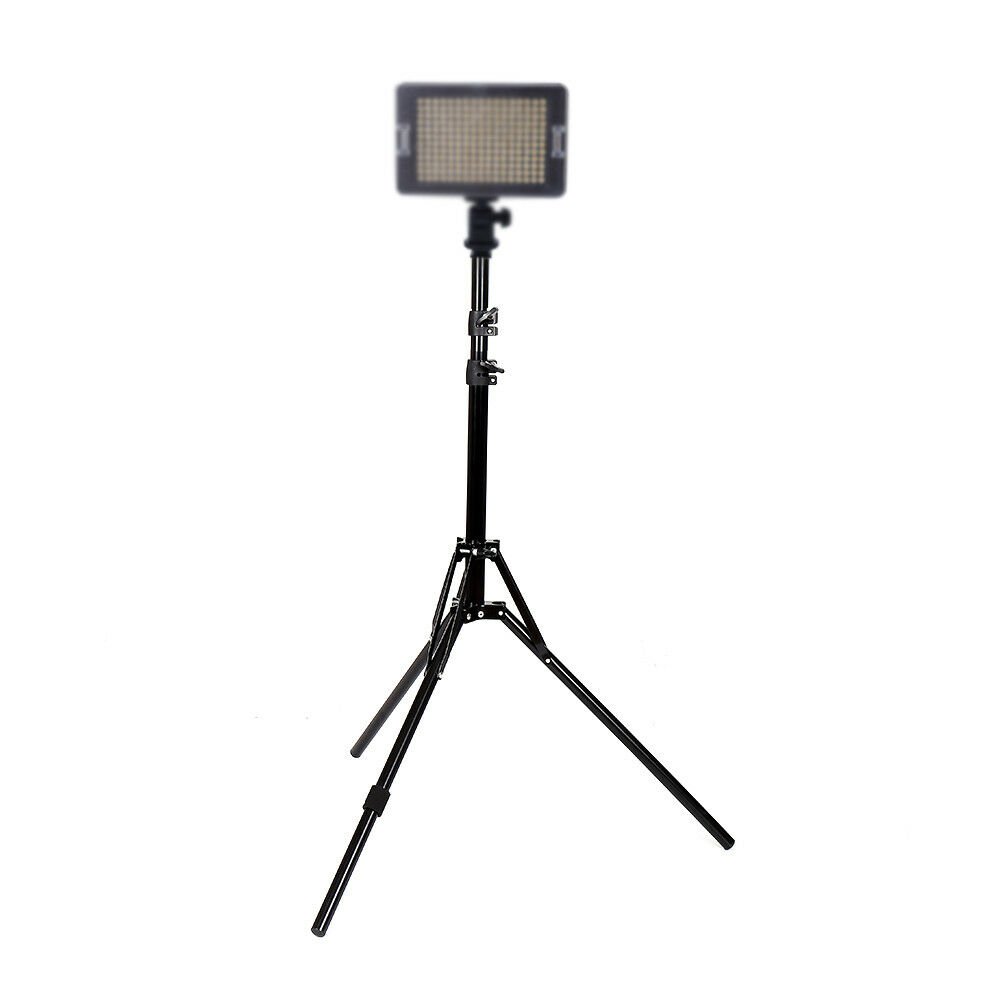 Kshioe Aluminum Adjustable Single 2m Light Stand Reflexed Light Stand Black