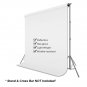 Kshioe White Non-woven Fabrics 1.6*3m/5*10ft Suitable for Pro Photographer