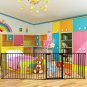6PCS Baby Safety Fence Hearth Gate BBQ Fire Gate Fireplace Metal Iron Black