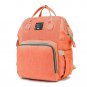 Multifunctional Baby Diaper Backpack Mommy Backpack Nappy Changing Bag Orange