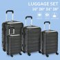 16"" 20"" 24"" 28"" 4 PCS Luggage Set Travel Bag ABS Trolley Spinner Suitcase w/ TSA