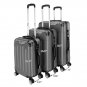 3Pcs Luggage Set PC+ABS Trolley Spinner 20""24""28"" Suitcase Hard Shell Dark Gray