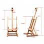 Art Supply Adjustable Easel Beech Tabletop H-Frame Studio Artist Wood Portable