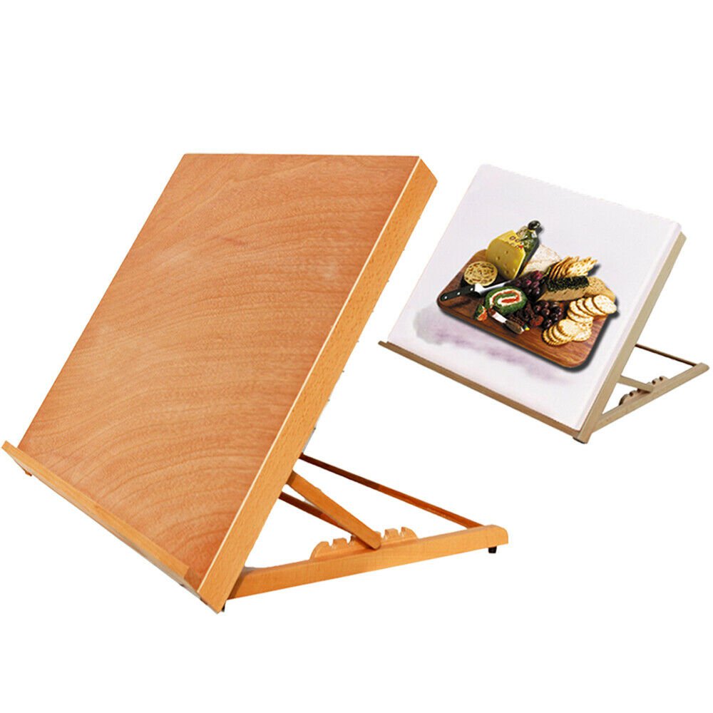 Portable Table Top Fold Easel Adjust Angle Sketch Box Drawing Board Painting Art