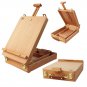 Portable French Artist Wood Table Top Desk Easel Drawers Sketch Box Painting Art