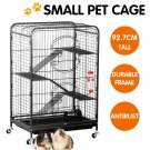37"" 4 Levels Ferret Cage Guinea Pig Chinchilla Small Animal House w/ Feeder