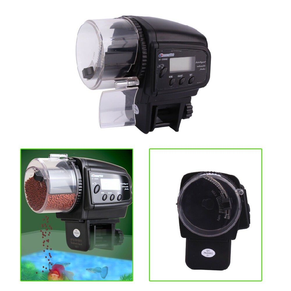 LCD Digital Automatic Feeding Aquarium Fish Food Feeder Timer Feed Pet