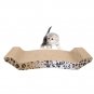 Panther Print Cat Toy Scratching Corrugated Board Scratcher Bed Pad with Catnip