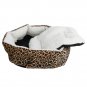 Small Pet Puppy Dog Cat Soft Fleece Cozy Warm Bed House Cotton Mat Lepard Print