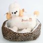 Small Pet Puppy Dog Cat Soft Fleece Cozy Warm Bed House Cotton Mat Lepard Print
