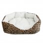 Small Pet Puppy Dog Cat Soft Fleece Cozy Warm Bed House Cotton Mat Lepard Print